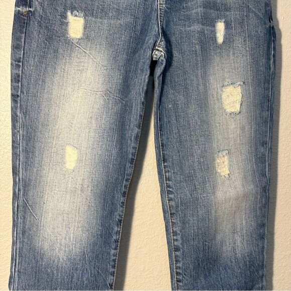 Guess Jeans Y2K 1981 Boyfriend Cropped Button Fly Blue Light Wash Women’s 26. - Picture 4 of 12